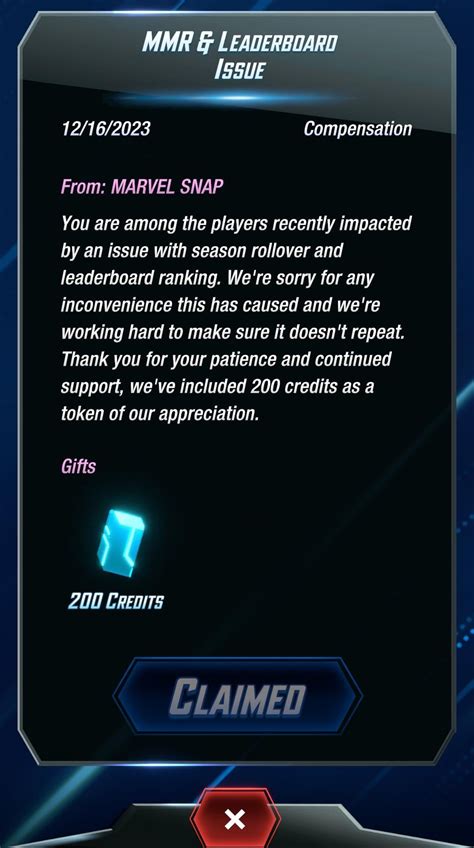 marvel snap mmr issue